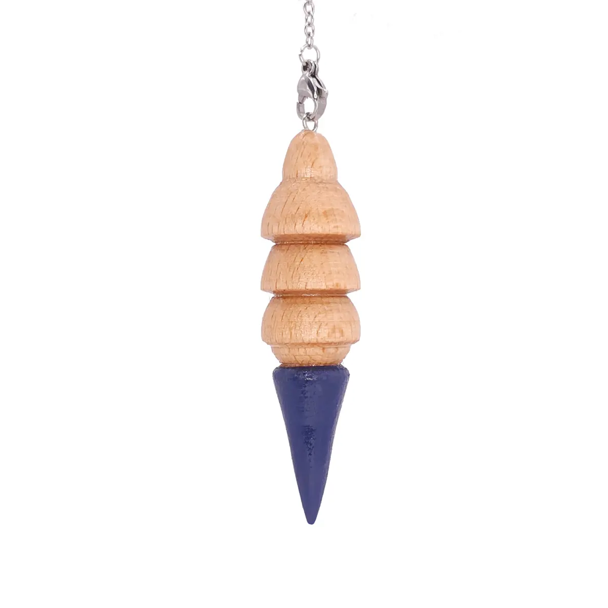 Pendule divinatoire Vega - bleu lavande - en bois