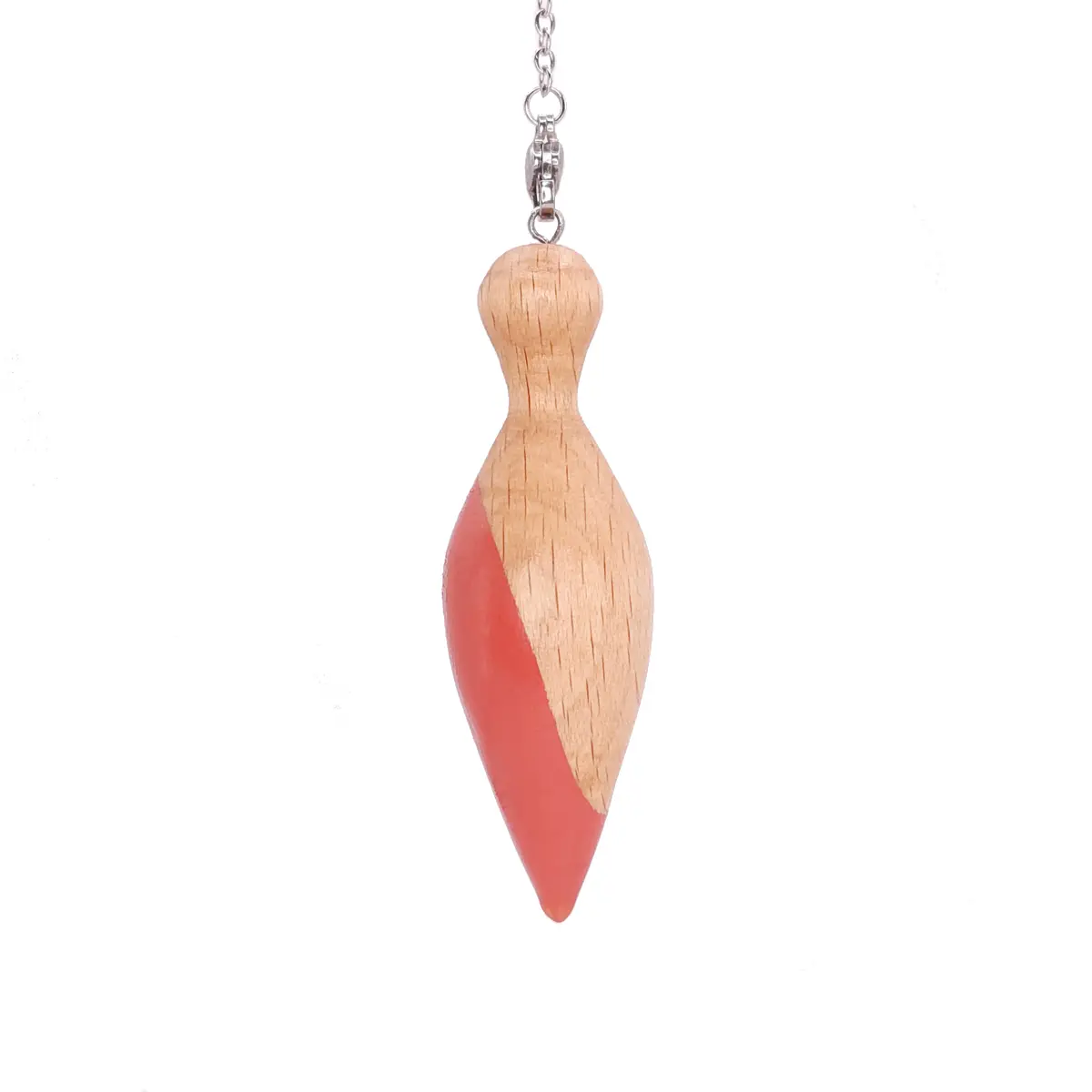 Pendule divinatoire modèle Maia rouge en bois